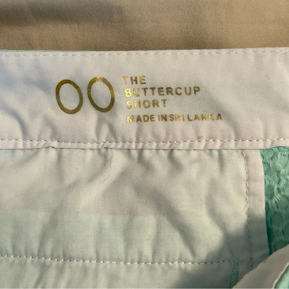 Lilly Pulitzer The Buttercup Shorts Women's 00 Sea Foam Green Tulip Hem Preppy - Picture 6 of 15